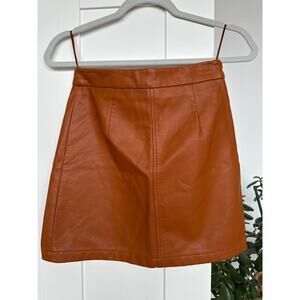 French Connection Faux Leather Mini Skirt, NWOT